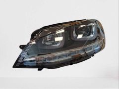 VW GOLF 7 U LED FAR SİLVER HAREKETLİ, R U LED FAR, 2013 2017 UYUMLU, KAYAR SİNYALLİ