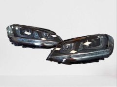 VW GOLF 7 U LED FAR SİLVER HAREKETLİ, R U LED FAR, 2013 2017 UYUMLU, KAYAR SİNYALLİ