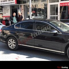 Volkswagen Passat B8 Cam Rüzgarlığı, Kromlu, Sunplex, Krom Çıtalı Ön Arka Sağ Sol Kapı Rüzgarlığı