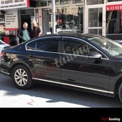 Volkswagen Passat B8 Cam Rüzgarlığı, Kromlu, Sunplex, Krom Çıtalı Ön Arka Sağ Sol Kapı Rüzgarlığı