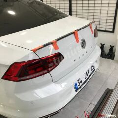 VW PASSAT B8 Spoiler A+ Kalite 2015 2021, Parlak Siyah, Arka Bagaj Çıtası, ABS Plastik Piano Black