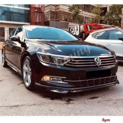 VW Passat B8 Ön Tampon Eki, Siyah Boyalı, LC9X, 2015 2018 UYUMLU, Ön Etek
