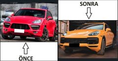Cayenne 2011-2014 için full facelift 2018+ Turbo (Farlar Dahil)