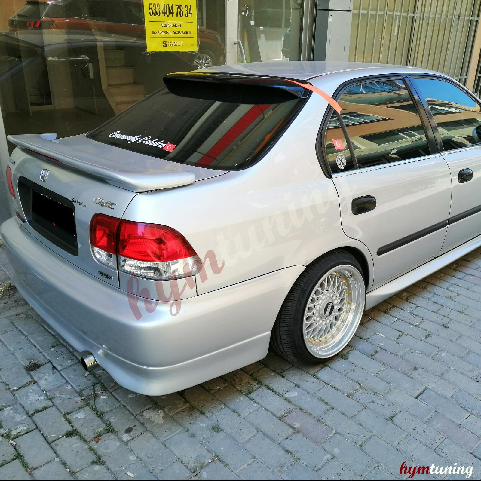 Honda Civic Cam Üstü Spoiler Parlak Siyah, 1998-2000