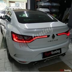 Renault Megane 4 SD İnce Spoiler Boyasız, SERT PLASTİK Arka Bagaj Çıtası