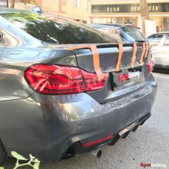 BMW 4 Serisi F36 Grand Coupe 4 Kapı Sedan Spoyler Boyasız Plastik, 4 Kasa Sedan Arka Bagaj Spoiler