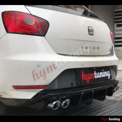 Seat İbiza MK5 Arka Difüzör, 6J Difüzör Piano Black, 4 Egzoz Görünümlü