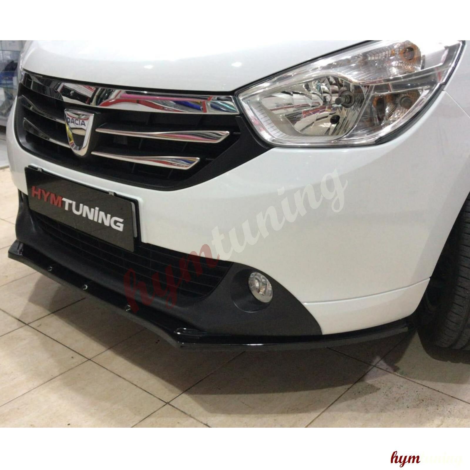 Dacia Lodgy Ön Tampon Lipi, Piano Black Parlak Siyah, ABS Plastik