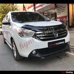 Dacia Lodgy Ön Tampon Lipi, Piano Black Parlak Siyah, ABS Plastik
