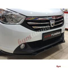 Dacia Lodgy Ön Tampon Lipi, Piano Black Parlak Siyah, ABS Plastik