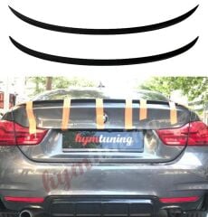 BMW 4 Serisi F36 Grand Coupe 4 Kapı Sedan Spoyler Parlak Siyah, ABS Sert Plastik Arka Bagaj Spoiler