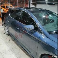 Seat Leon MK3 Krom Cam Çerçevesi, Paslanmaz Çelik, Yerli Ürün, 2013 2020 Uyumlu, Paslanmaz Çelik