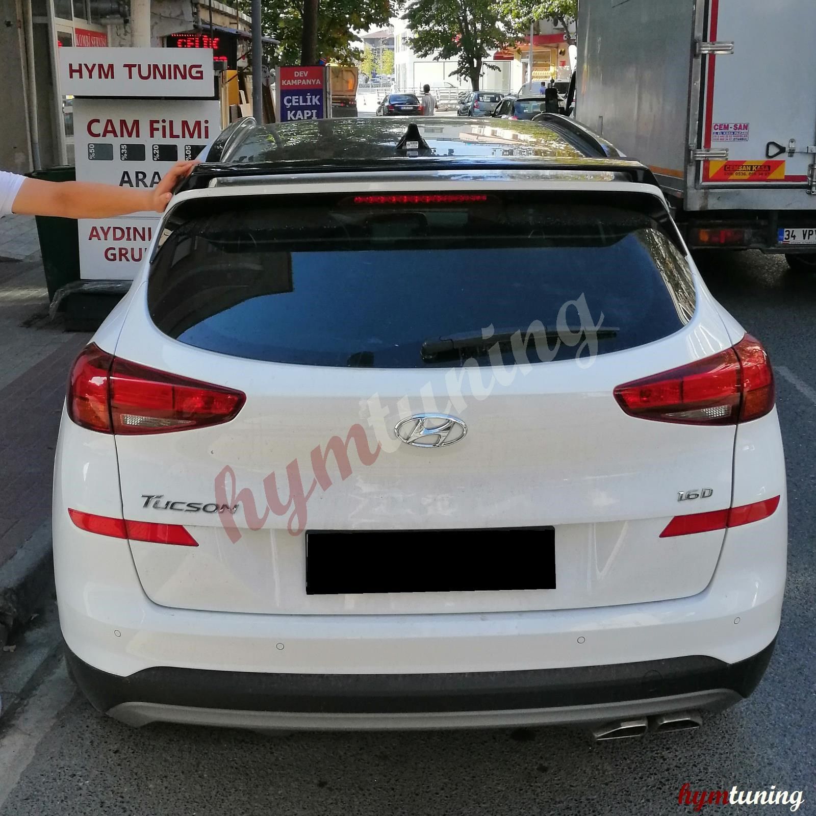 Hyundai Tucson Spoiler, ABS Plastik, Piano Black, 2016 2020, Mk3 ve Mk3.5 Uyumlu