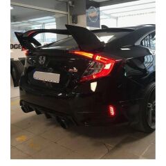Honda civic fc5 typer spoiler spoyler ithal boyasız 1. sınıf ürün abs plastik