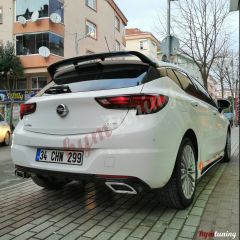 Opel Astra K Difüzör, Kare Egzoz Kromlu, Parlak Siyah, 2015+