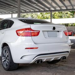 BMW X6 E71 Spoyler, Bagaj Üstü Spoiler Piano Black 2008 2015 Uyum, Parlak Siyah Boyalı ABS Plastik