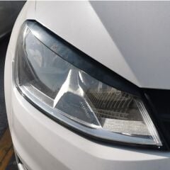 VW GOLF 7 Far Kaşı Piano Black Kaş Parlak Siyah ABS Plastik Tuning, Sağ Sol Set, 2013 2020 Uyumlu