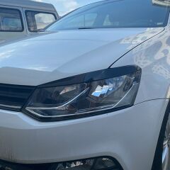 VW Polo MK5 Far Kaşı Piano Black Kaş Parlak Siyah ABS Plastik Tuning, Sağ Sol Set Tuning Modifiye