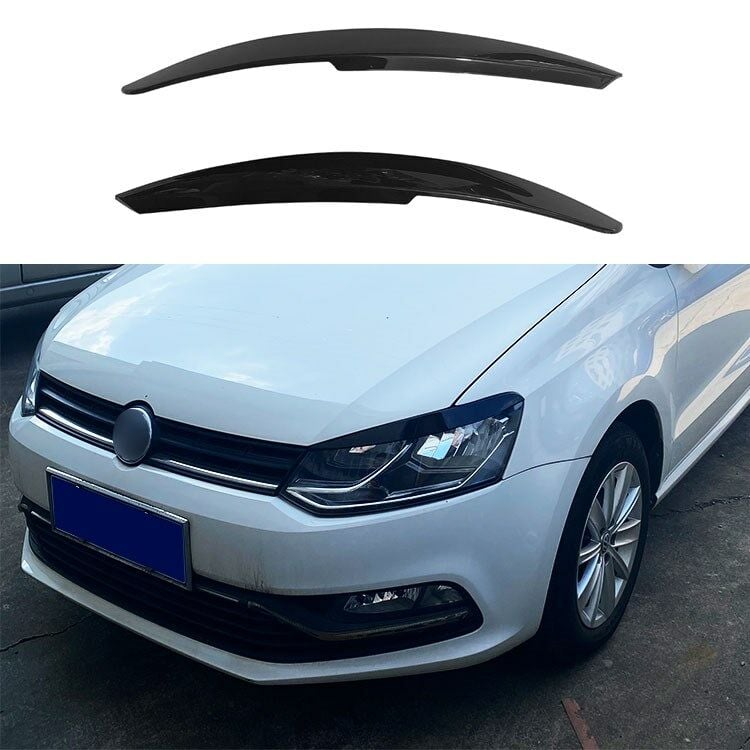 VW Polo MK5 Far Kaşı Piano Black Kaş Parlak Siyah ABS Plastik Tuning, Sağ Sol Set Tuning Modifiye