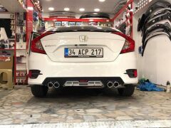 Honda Civic Spoiler Boyasız ABS PLASTİK, Sedan 2016 2021 UYUMLU, Anatomik Kibar İnce Spoyler