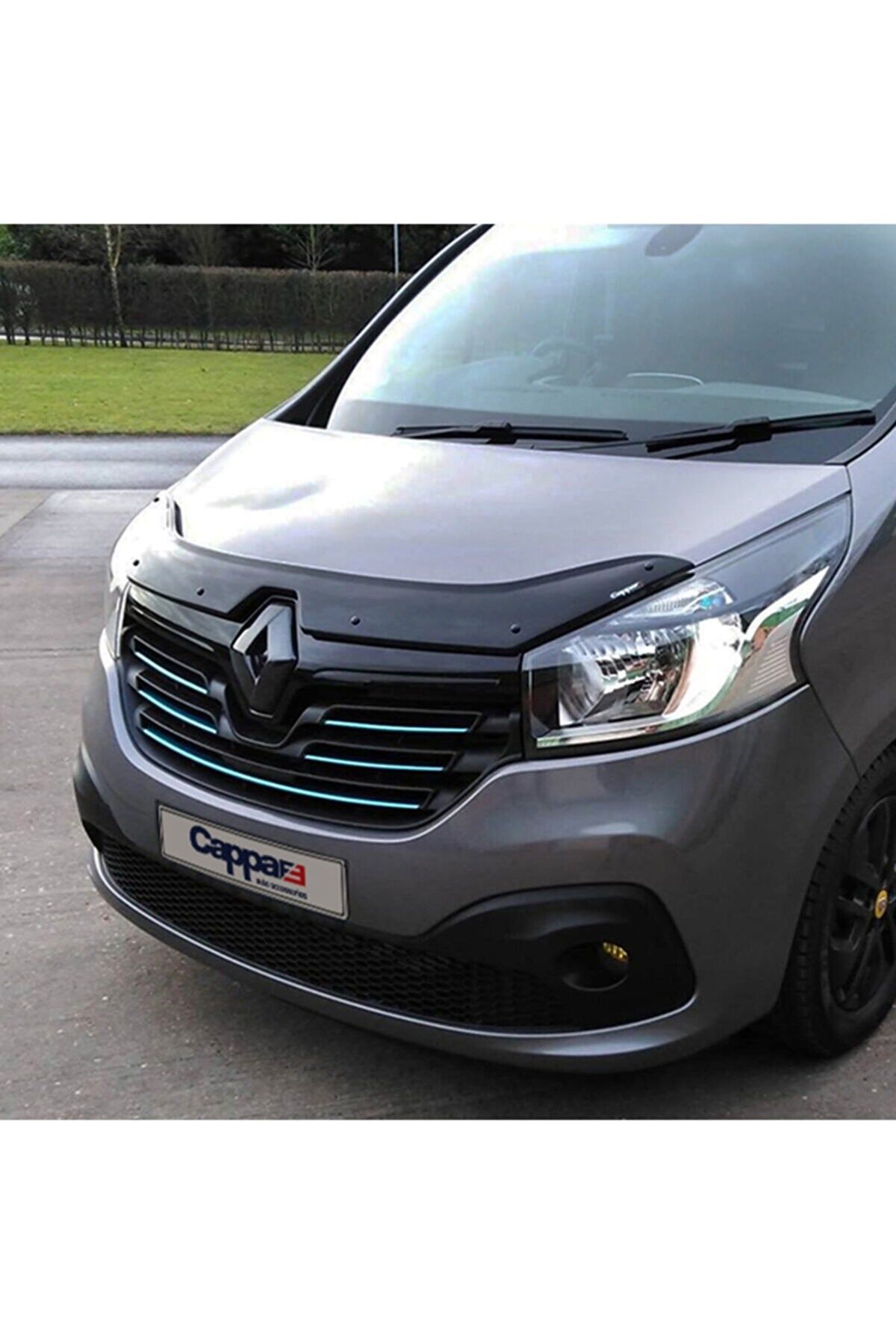 Renault Trafic 2014 2019 Kaput Rüzgarlığı Piano Black