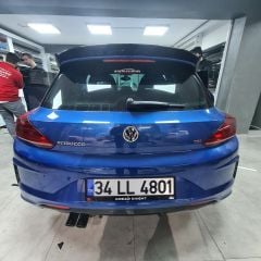 VW Scirocco Spoiler Piano Black, Makyajlı Kasa İçin, 2015 2017 ABS PLASTİK Tuning Aksesuar Modifiye