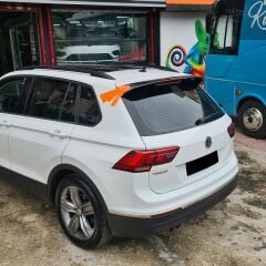 VW Tiguan Spoiler Piano Black, 2016 2022, ABS PLASTİK, Tuning Aksesuar Modifiye Parlak Siyah Spoyler
