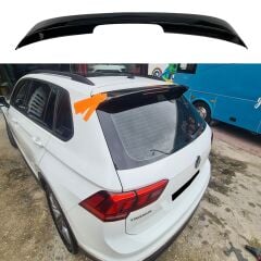 VW Tiguan Spoiler Piano Black, 2016 2022, ABS PLASTİK, Tuning Aksesuar Modifiye Parlak Siyah Spoyler