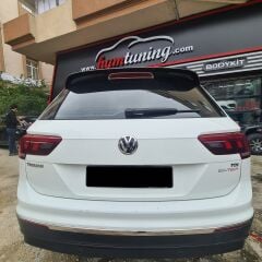 VW Tiguan Spoiler Piano Black, 2016 2022, ABS PLASTİK, Tuning Aksesuar Modifiye Parlak Siyah Spoyler
