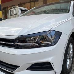 VW Polo MK6 Far Kaşı Piano Black Kaş Parlak Siyah ABS Plastik Tuning, Sağ Sol Set Aksesuar Modifiye