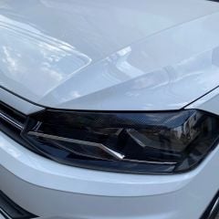VW Polo MK6 Far Kaşı Piano Black Kaş Parlak Siyah ABS Plastik Tuning, Sağ Sol Set Aksesuar Modifiye