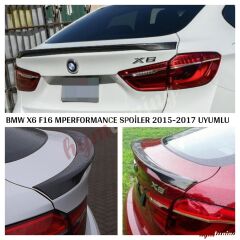 BMW F16 X6 Performance Spoiler, BOYASIZ, 2014, Arka Bagaj Çıtası, Tuning Aksesuar Bodykit Spoyler
