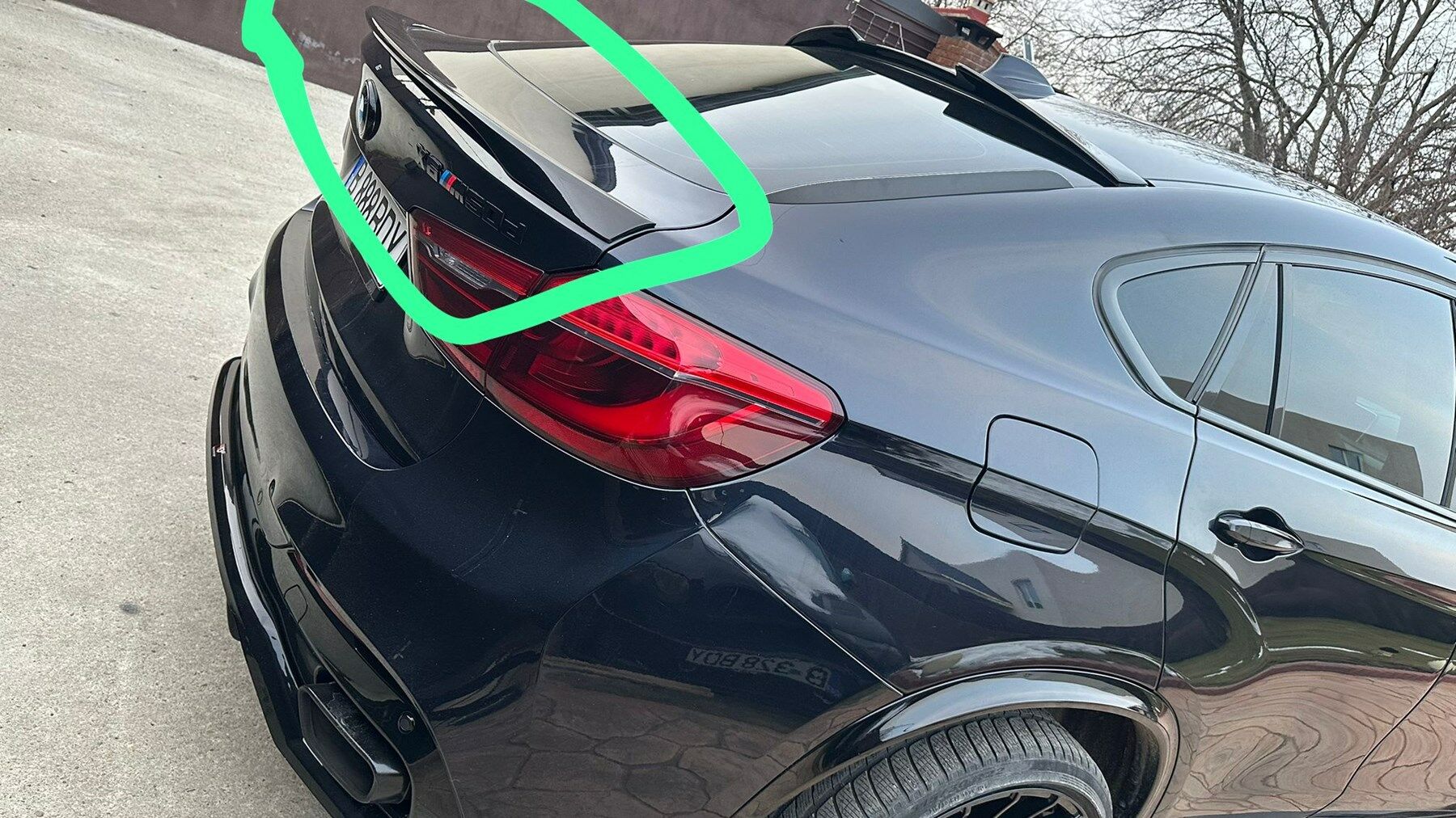 BMW F16 X6 Performance Spoiler, BOYASIZ, 2014, Arka Bagaj Çıtası, Tuning Aksesuar Bodykit Spoyler