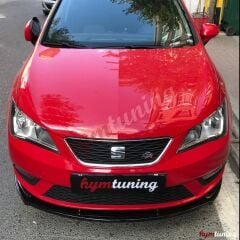 Seat Ibiza Lip, Ön Lip Parlak Siyah, 2008 2017 arası uyumlu Piano Black İbiza Mk4 ön lip