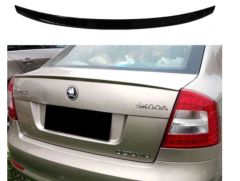 SKODA OCTAVIA MK2 İNCE SPOYLER 2006 2014 PARLAK SİYAH  İTHAL