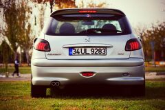 Peugeot 206 Spoyler,  ABS Plastik Boyasız Arka Cam Üstü Rüzgarlık