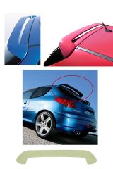 Peugeot 206 Spoyler,  ABS Plastik Boyasız Arka Cam Üstü Rüzgarlık