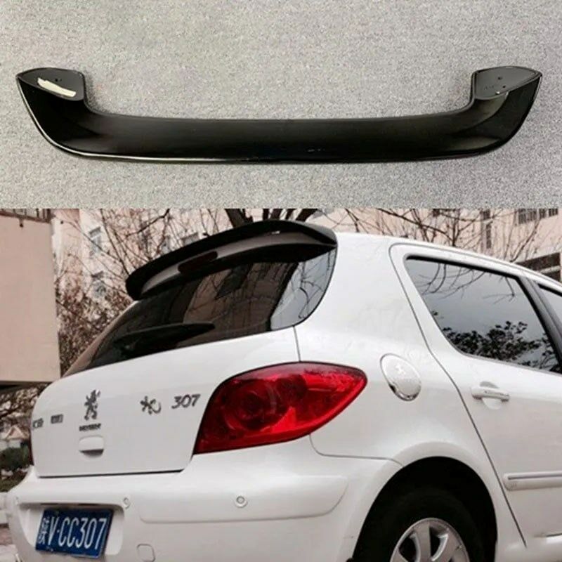 Peugeot 307 Spoiler, ABS Plastik Piano Black Parlak Siyah Spoyler, Tuning Arka Cam Üstü Rüzgarlığı