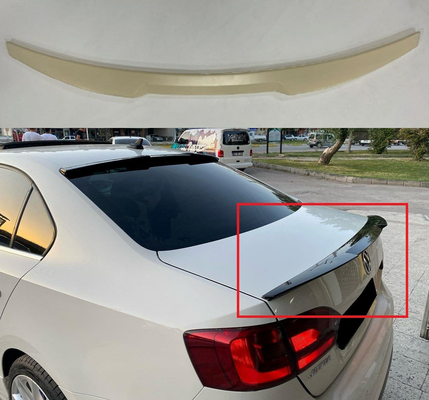 VW Jetta MK6 M4 Yarasa Spoiler HAM ABS Plastik 2011 2017, BOYASIZ, Tuning Aksesuar Modifiye