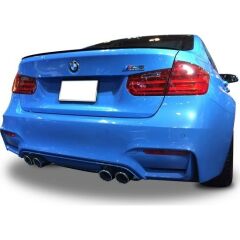 BMW F30 İnce M3 Spoiler Parlak Siyah, SERT ABS Plastik İthal,  BAGAJ SPOYLER, 2012 2017, Tuning