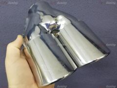 Elips Eğik Ağız 80mm Çift Çıkış Egzoz Ucu