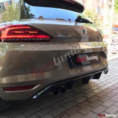 VW Scirocco 2015 2017 Mk3.5 Difüzör Sport L/Çiftli Çıkış Makyajlı