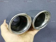 80mm Çift Çıkış Egzoz Ucu, Sağ Sol Takım - SÜPER KALİTE