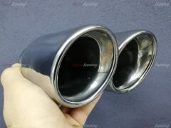 80mm Çift Çıkış Egzoz Ucu, Sağ Sol Takım - SÜPER KALİTE