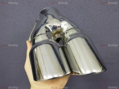 80mm Çift Çıkış Egzoz Ucu, Sağ Sol Takım - SÜPER KALİTE