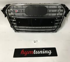 AUDİ A4 S4 PANJUR PARLAK SİYAH + KROM A4 B8.5 2012 2015 ÖN IZGARA MODİFİYE AKSESUAR TUNİNG