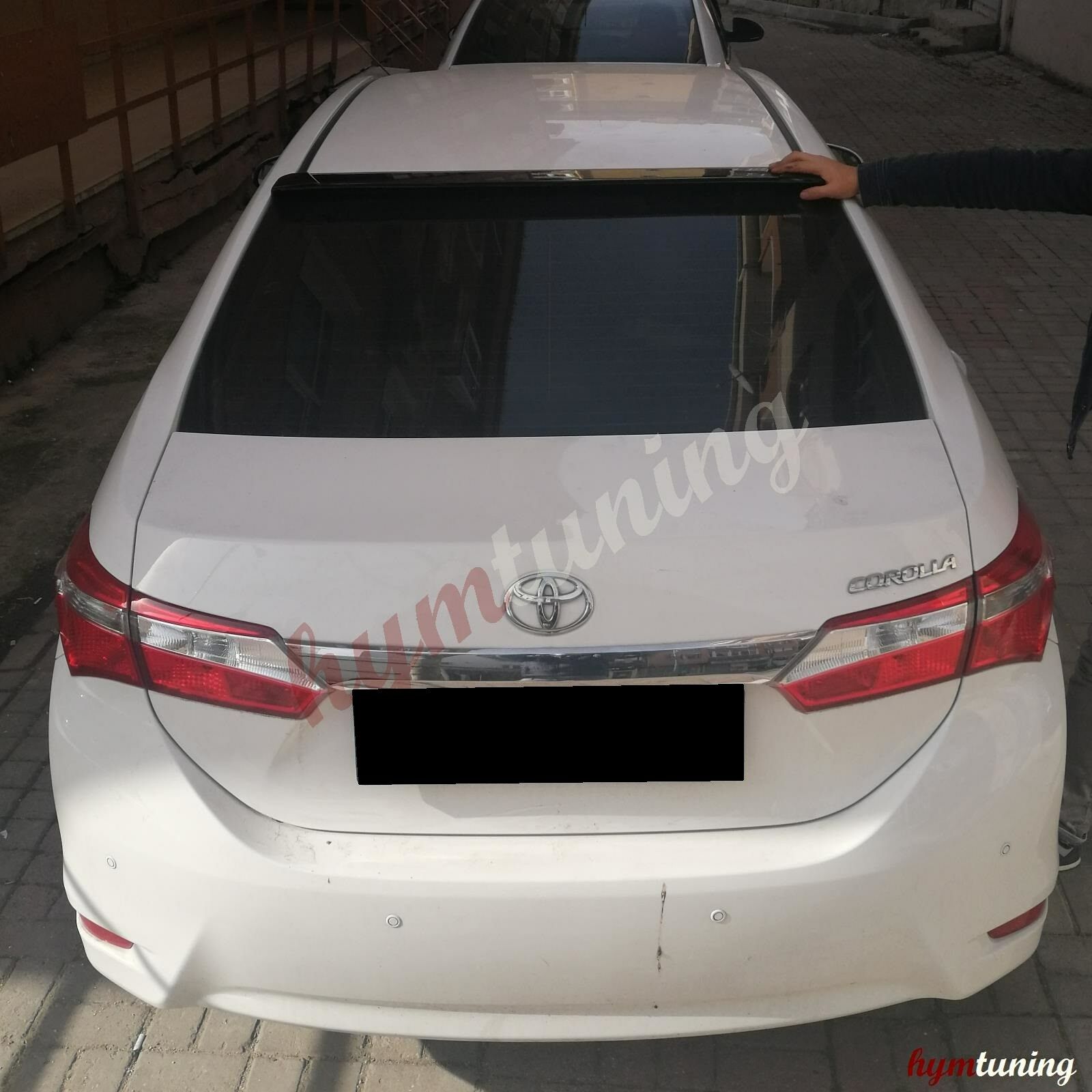 Toyota Corolla Cam Üstü Spoiler, ABS Plastik Parlak Siyah, 2013+
