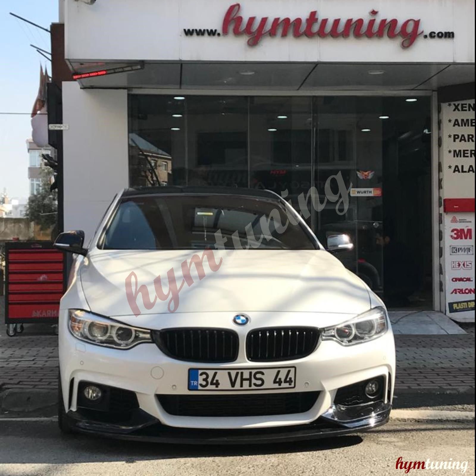 BMW F32-F33-F36 M Teknik Ön Tampon Lipi, Flaplı Piano Black