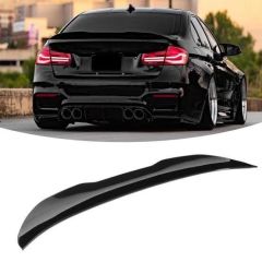 BMW F30 Psm Spoiler Piano Black, ABS Plastik İthal,  BAGAJ SPOİLER, 2012 2017 UYUMLU