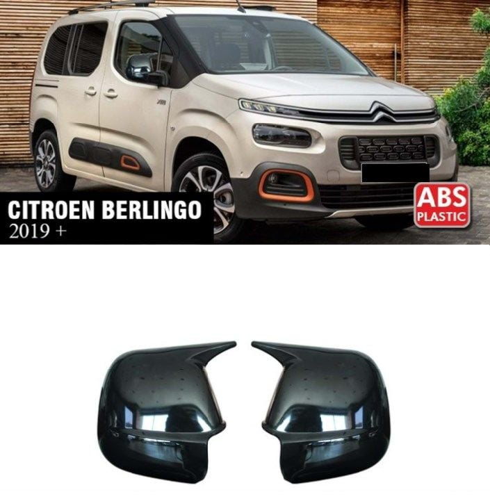 Citroen Berlingo 2019+ Yarasa Ayna Kapak Parlak Siyah Sağ Sol Takım